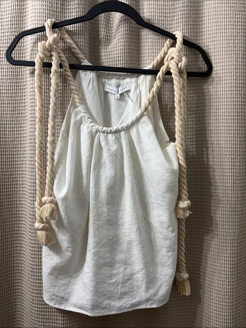 Endless Rose Cream Braided Strap Tank